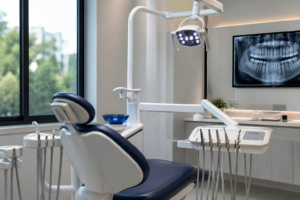 Modern dental clinic setup with advanced equipment and clean interior in Rahatani