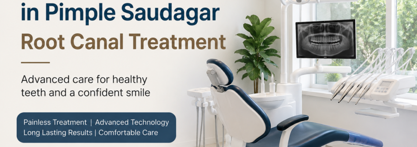 Modern dental clinic interior showcasing advanced equipment for root canal treatment in Pimple Saudagar.